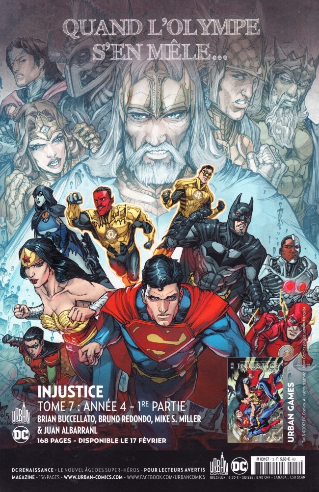 Verso de l'album Justice League Univers #12