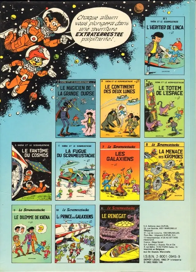 Verso de l'album Le Scrameustache Tome 11 Le renégat