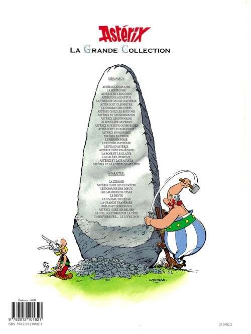 Verso de l'album Astérix La Grande Collection Tome 20 Astérix en Corse