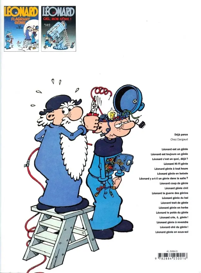 Verso de l'album Léonard Tome 20 Ciel, mon génie !
