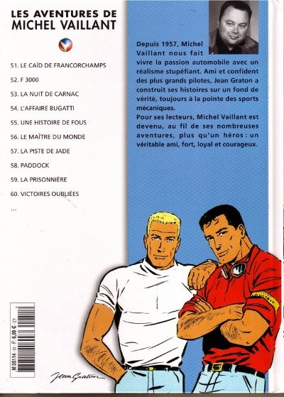 Verso de l'album Michel Vaillant La Collection Tome 51 Le caïd de Francorchamps