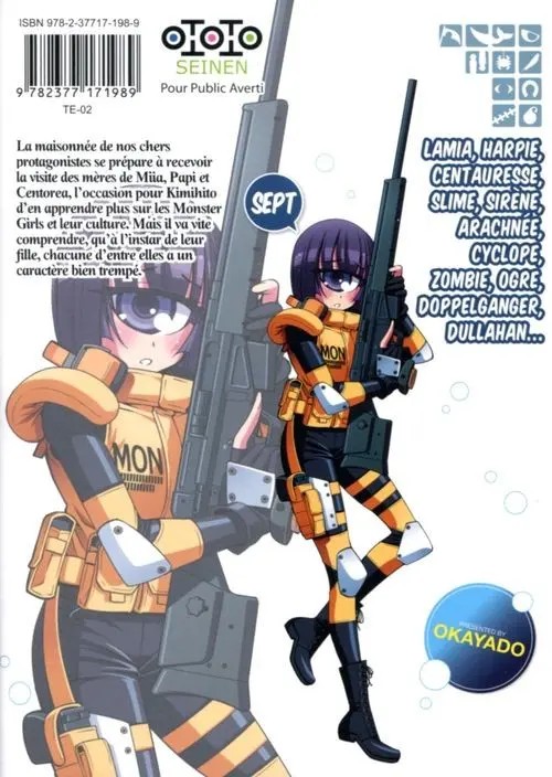 Verso de l'album Monster Musume - Everyday Life with Monster Girls 7