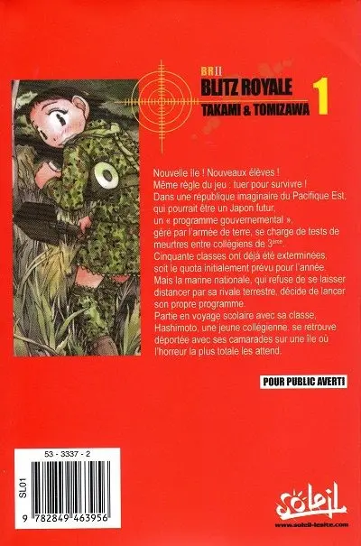 Verso de l'album Blitz Royale Tome 1