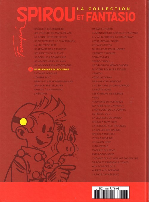 Verso de l'album Spirou et Fantasio La collection Tome 11 Le prisonnier du bouddha