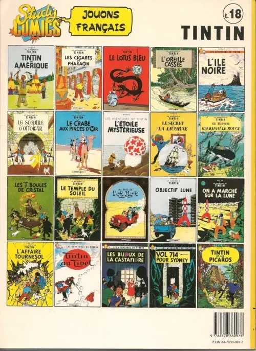 Verso de l'album Tintin Tome 18 Coke en stock