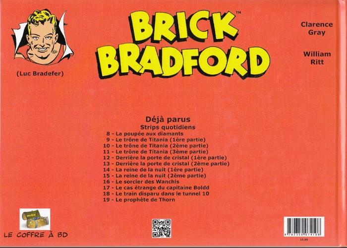 Verso de l'album Brick Bradford Strips quotidiens Tome 19 Le prophète de Thorn