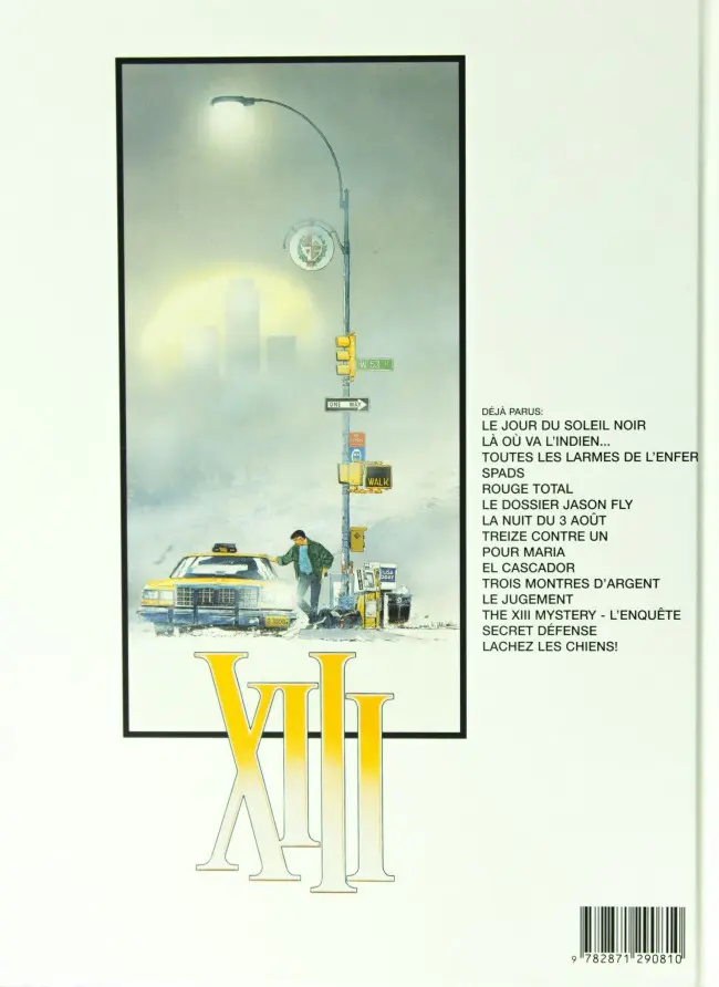 Verso de l'album XIII Tome 11 Trois montres d'argent
