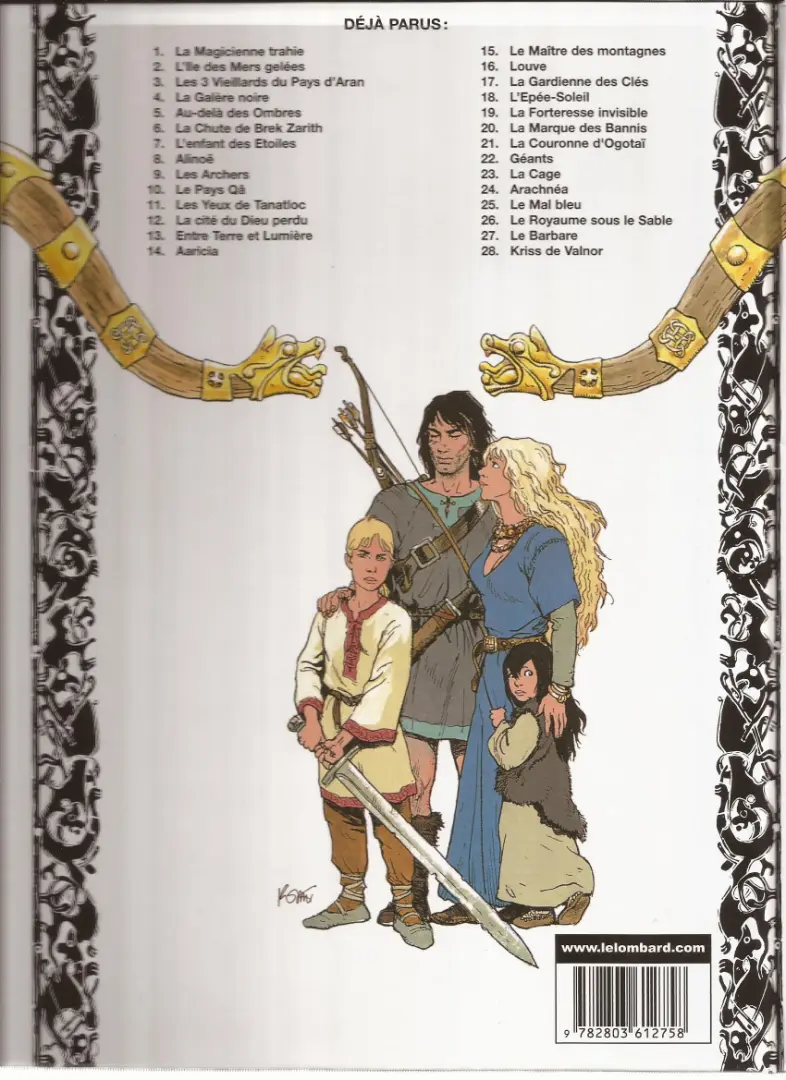 Verso de l'album Thorgal Tome 23 La Cage