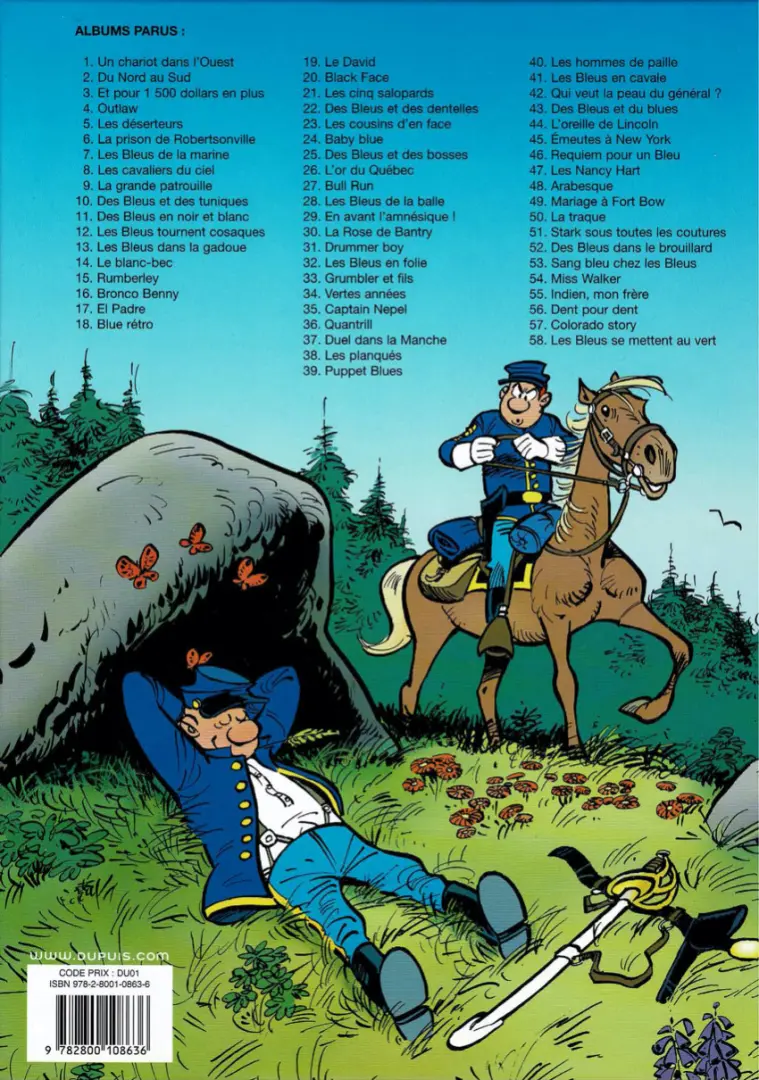 Verso de l'album Les Tuniques Bleues Tome 6 La prison de Robertsonville