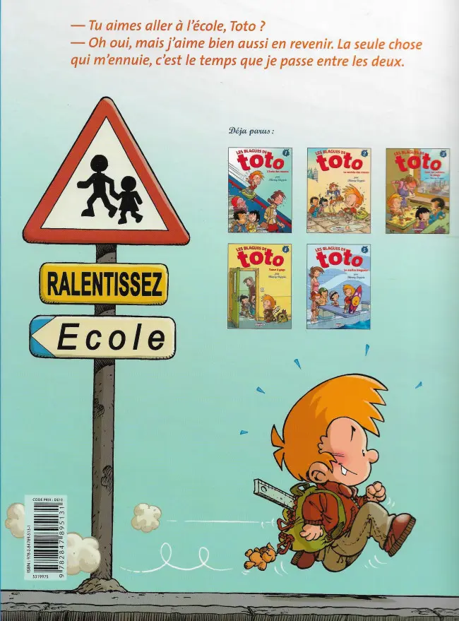 Verso de l'album Les Blagues de Toto Tome 2 La rentrée des crasses