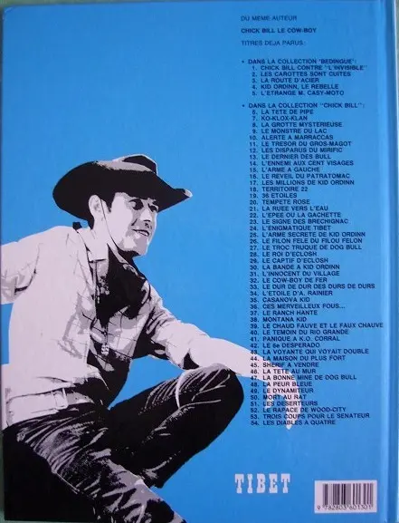 Verso de l'album Chick Bill Tome 32 Shérif à vendre