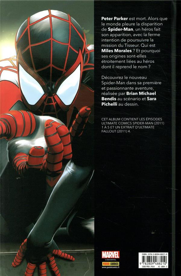 Verso de l'album Ultimate Spider-Man : Qui est Miles Morales ?