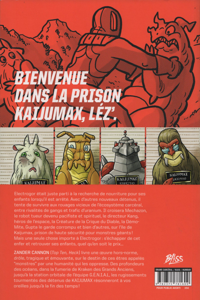 Verso de l'album Kaijumax 1