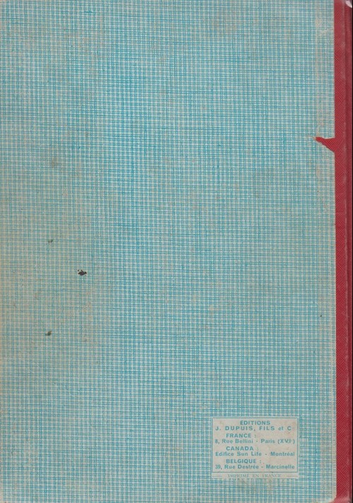 Verso de l'album Le journal de Spirou Album N° 66
