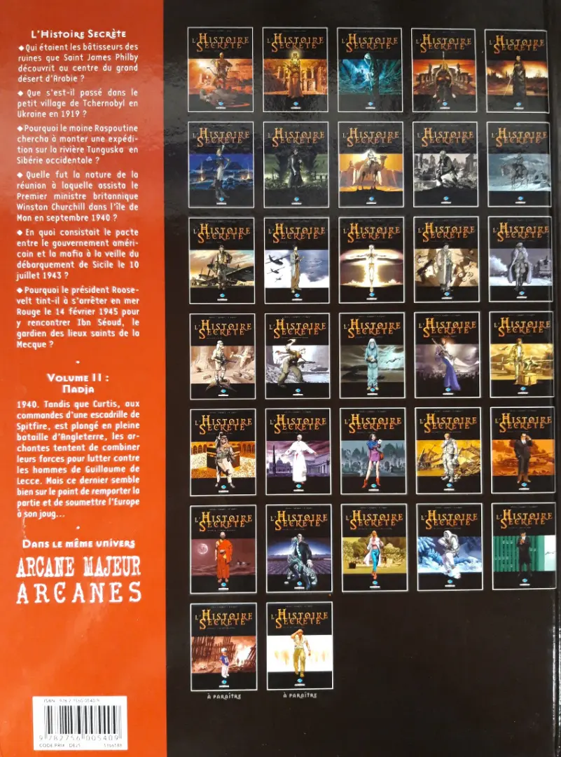 Verso de l'album L'Histoire secrète Volume 11 Nadja