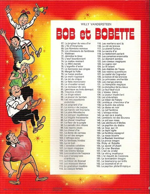 Verso de l'album Bob et Bobette Tome 74 Le matou marrant