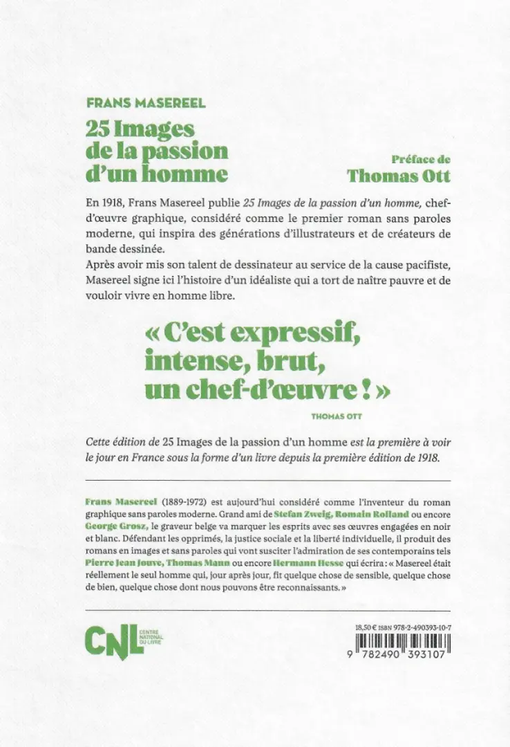 Verso de l'album 25 Images de la passion d'un homme