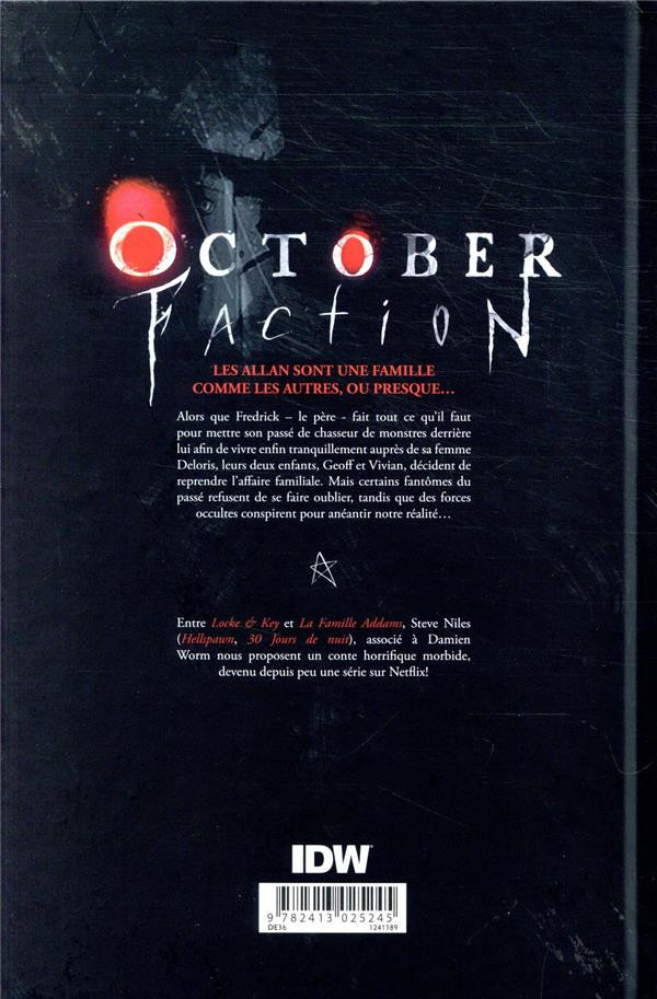 Verso de l'album October Faction 1