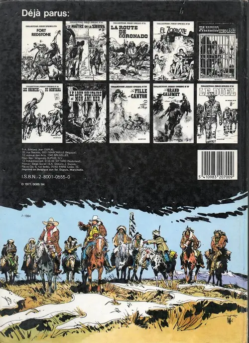 Verso de l'album Jerry Spring Tome 16 La fille du canyon