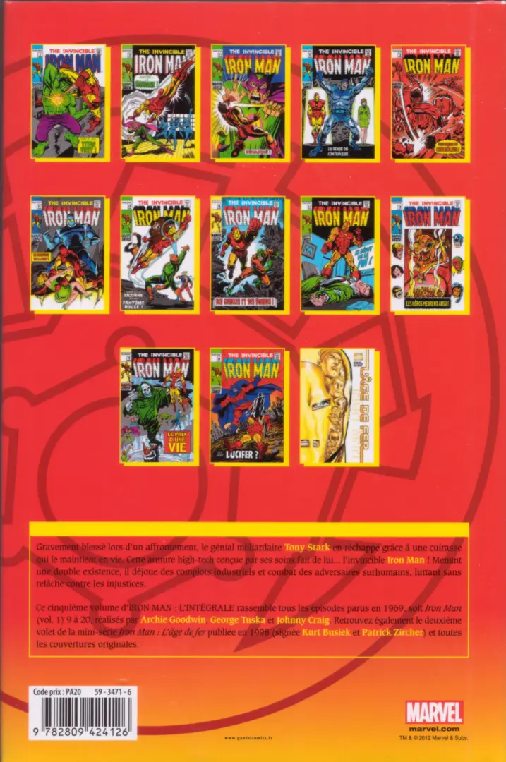 Verso de l'album Iron Man - L'Intégrale Tome 5 1969