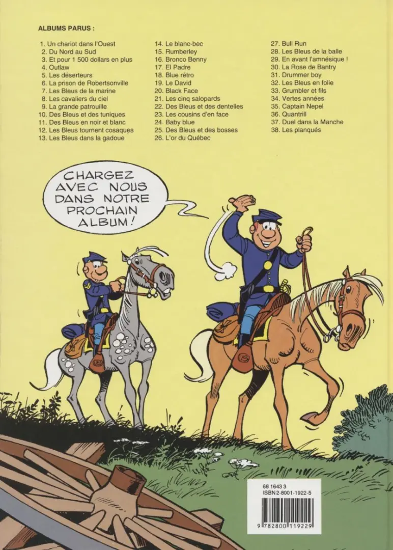 Verso de l'album Les Tuniques Bleues Tome 33 Grumbler et fils