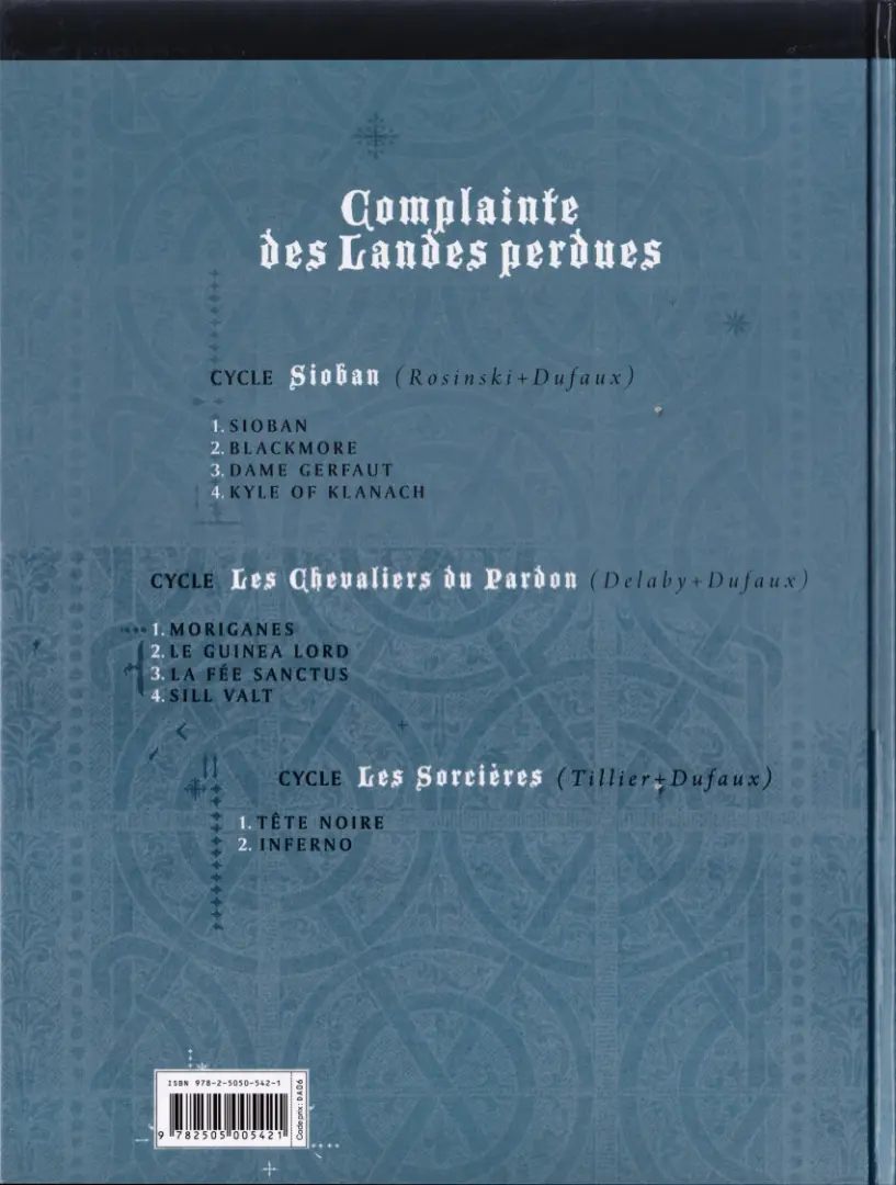 Verso de l'album Complainte des Landes perdues Sioban Tome 4 Kyle of Klanach
