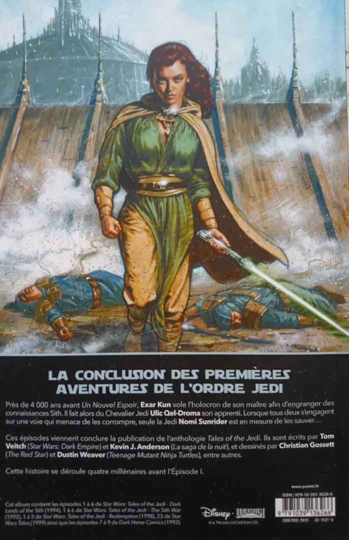 Verso de l'album Star Wars Légendes - La Genèse des Jedi Tome 3