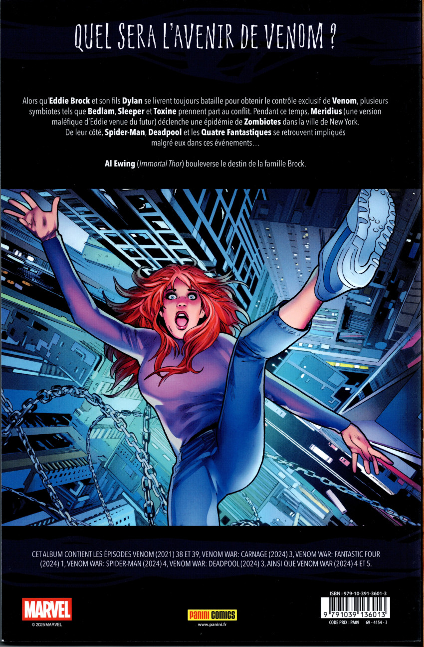 Verso de l'album Venom War Tome 3/3