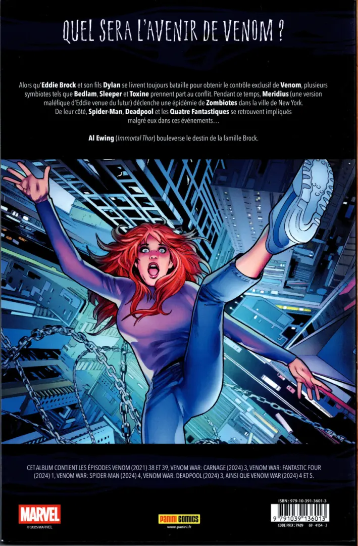 Verso de l'album Venom War Tome 3/3
