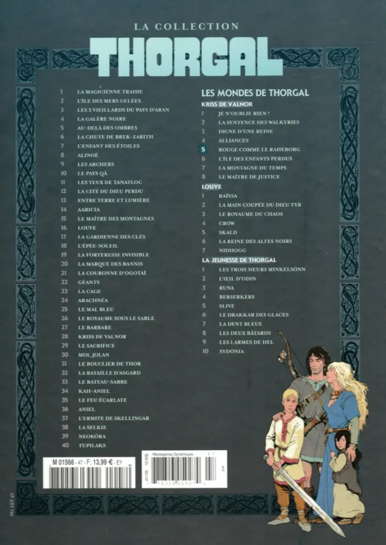 Verso de l'album Thorgal - La collection Tome 47 Rouge comme le Raheborg