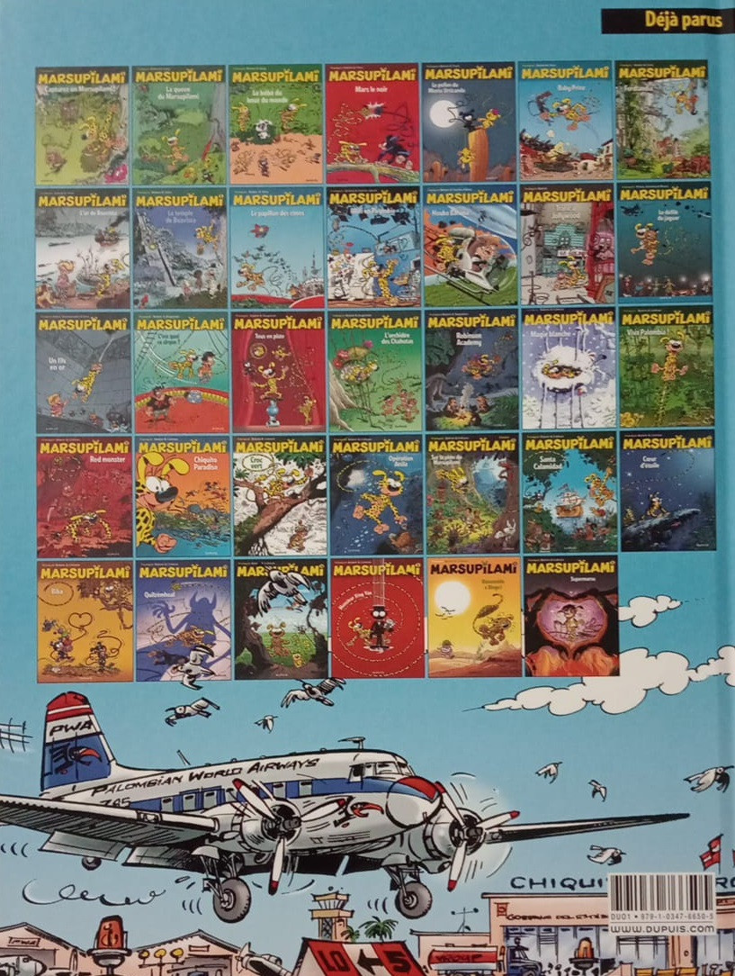 Verso de l'album Marsupilami Tome 25 Sur la piste du Marsupilami