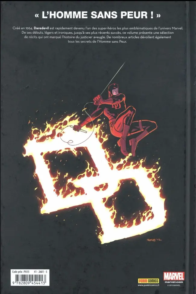 Verso de l'album Daredevil Je suis Daredevil