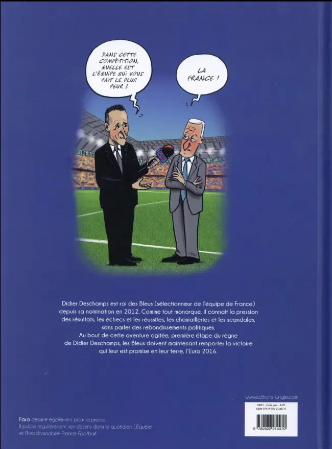 Verso de l'album Deschamps 1er - Roi des bleus Tome 1 Dans les coulisses de l'équipe de France