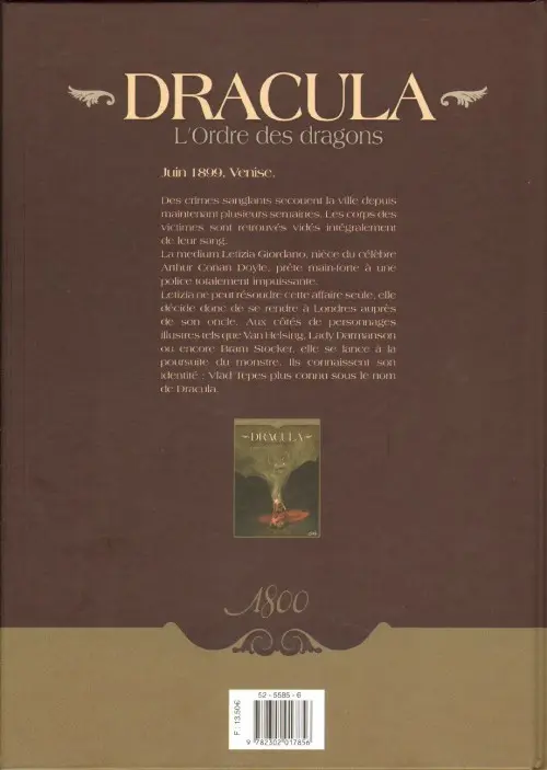 Verso de l'album Dracula - L'Ordre des dragons Tome 1 L'Enfance d'un monstre