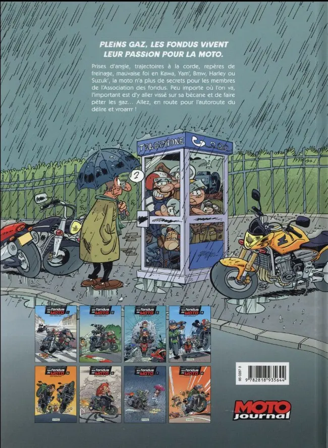 Verso de l'album Les fondus de moto Tome 8