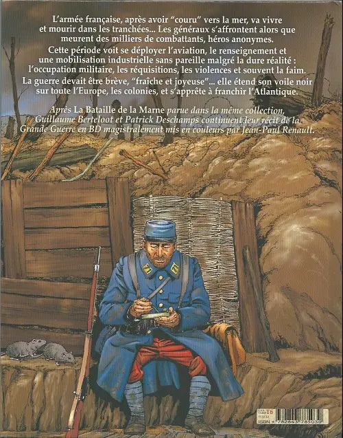 Verso de l'album La Grande Guerre - 1914-1918 La guerre des Tranchées - Octobre 1914 - Février 1916