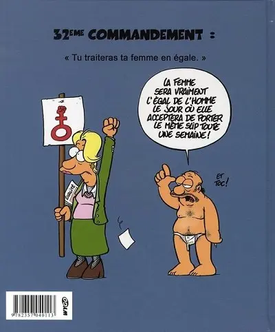 Verso de l'album Les 40 commandements Les 40 commandements de l'homme