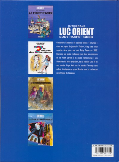 Verso de l'album Luc Orient Intégrale Luc Orient 2