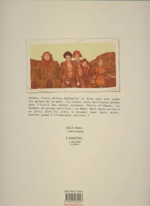 Verso de l'album La Mano Tome 1 Montefiorino