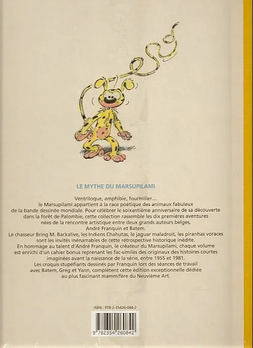 Verso de l'album Marsupilami Tome 1 La queue du marsupilami