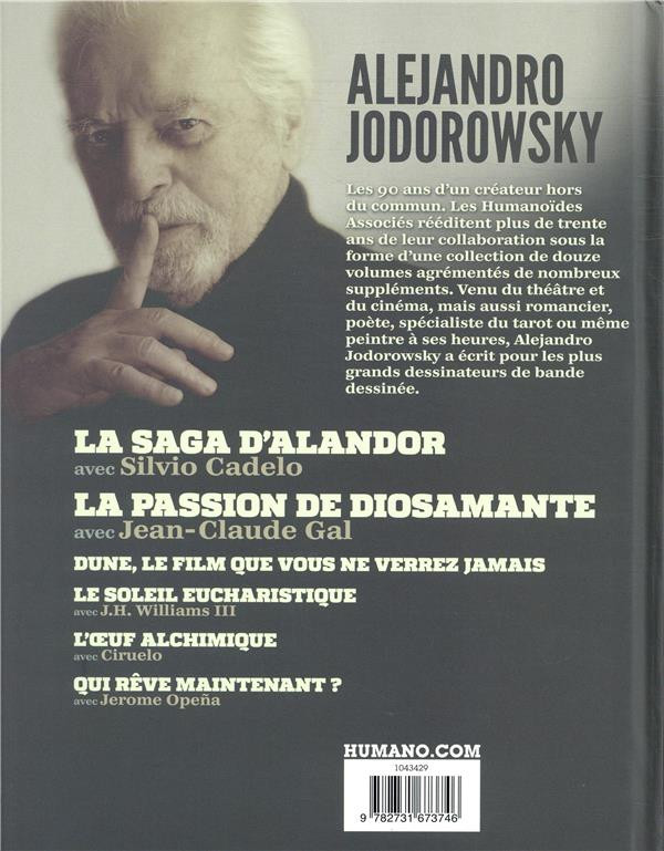 Verso de l'album Alejandro Jodorowsky 90e anniversaire Volume 2