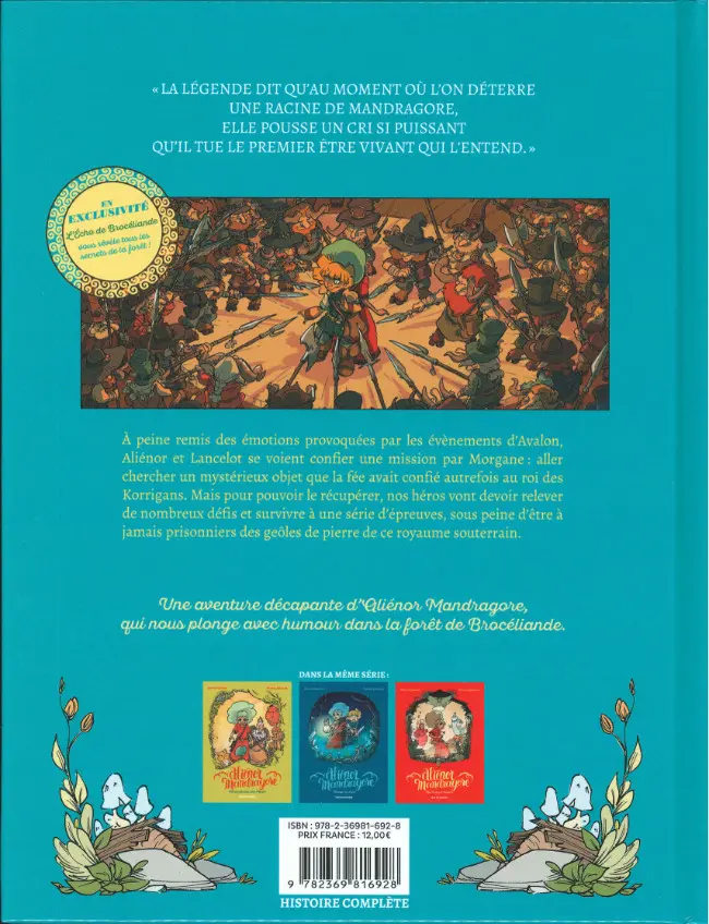 Verso de l'album Aliénor Mandragore Tome 4 Le Chant des Korrigans