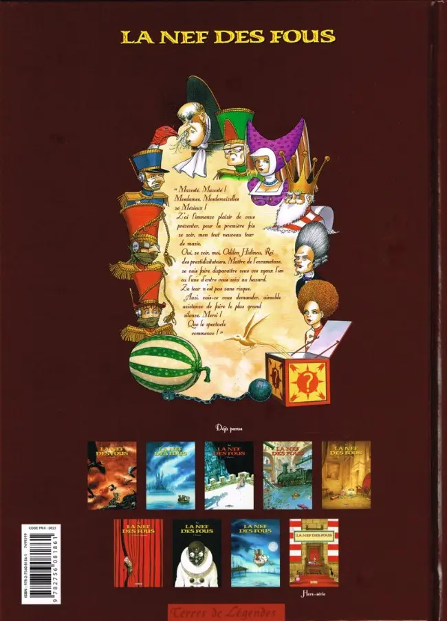 Verso de l'album La Nef des fous Tome 8 Disparition