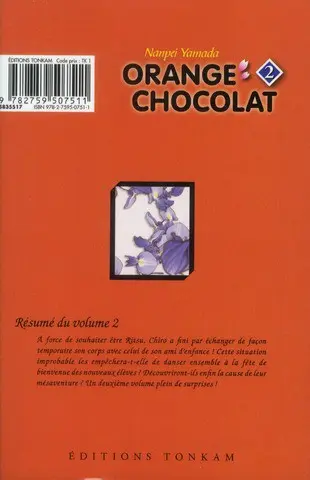 Verso de l'album Orange chocolat 2