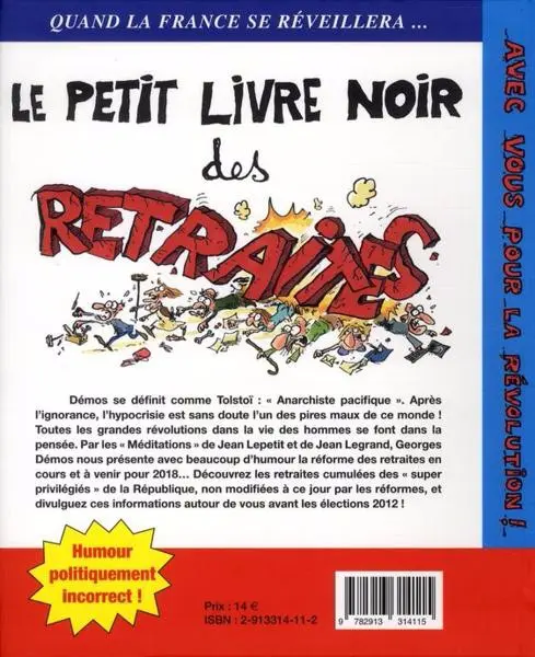 Verso de l'album Le Petit livre noir des retraites