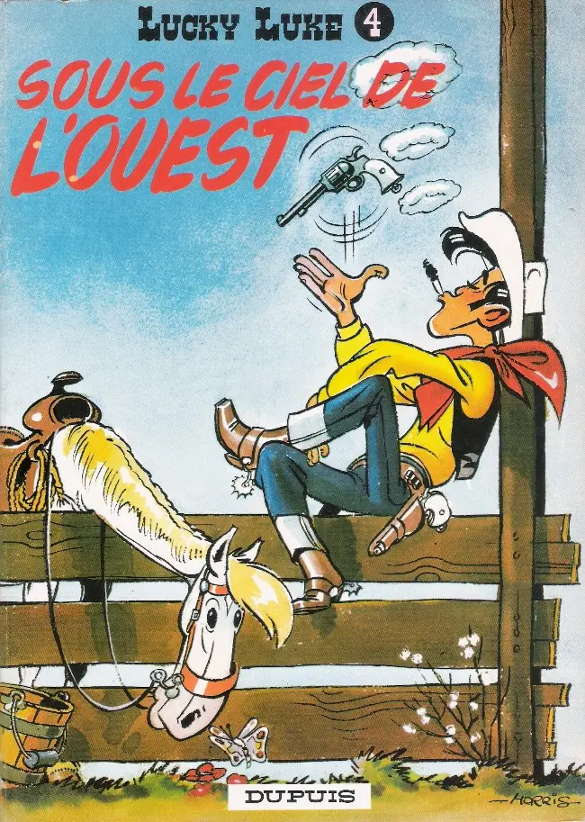 Couverture de l'album Lucky Luke Tome 4 Sous le ciel de l'Ouest