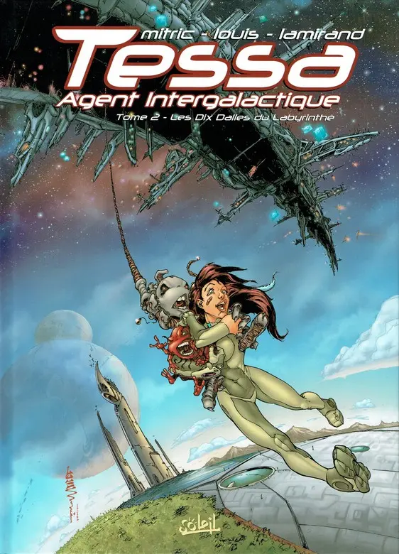 Couverture de l'album Tessa agent intergalactique Tome 2 Les Dix Dalles du Labyrinthe