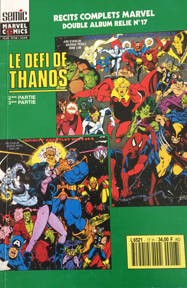 Couverture de l'album Récits Complets Marvel Album N° 17