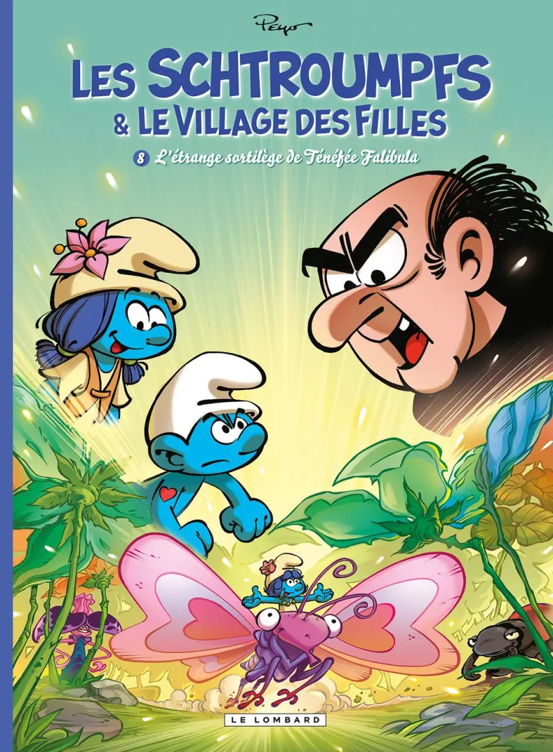 Couverture de l'album Les Schtroumpfs & le Village des filles Tome 8 L'étrange sortilège de Ténéfée Falibula