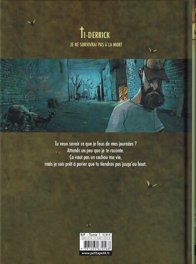 Verso de l'album RIP Tome 1 Derrick - Je ne survivrai pas à la mort